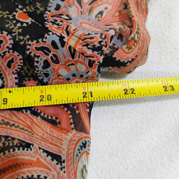 Jones New York Black and Pink Paisley Sheet Button Down Shirt - Picture 11 of 12